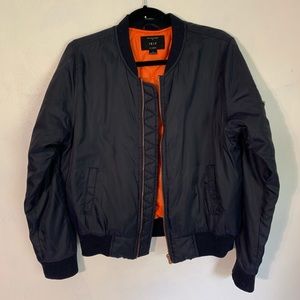 Iris Navy Bomber Jacket w/ Rose Gold Hardware